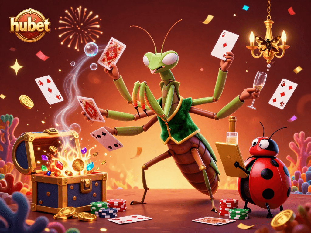 Experience the excitement of hubet with a vibrant casino scene featuring characters and dynamic game elements.