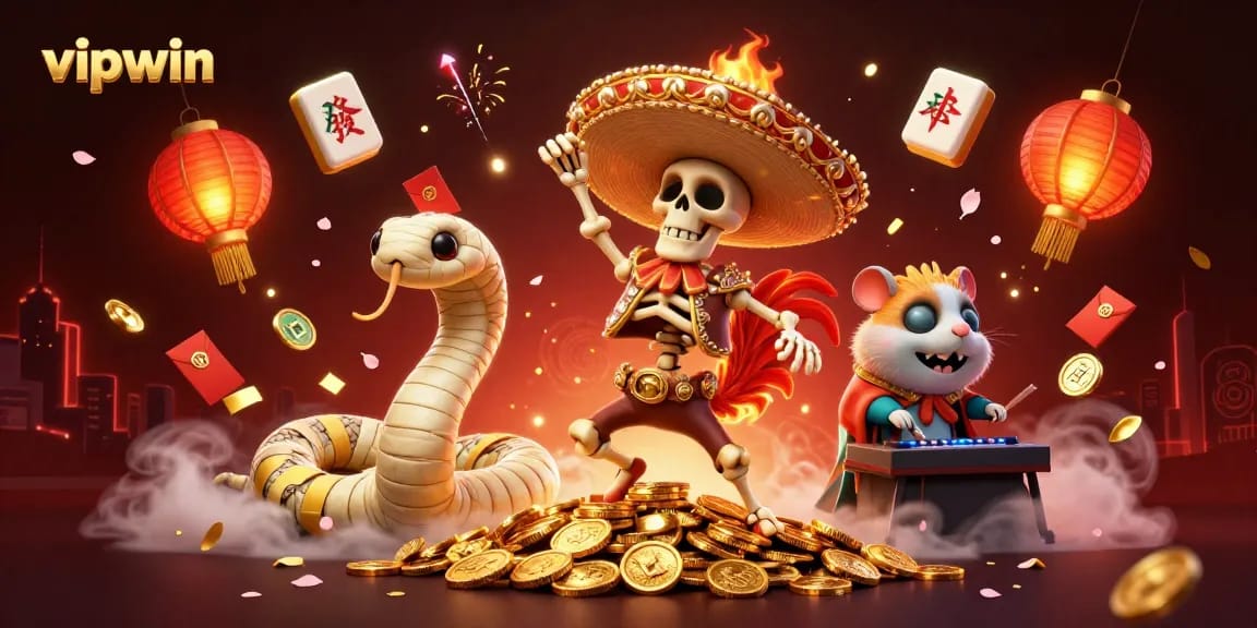 Experience the thrills of vipwin with a dynamic 3D casino scene showcasing engaging characters and exciting elements.