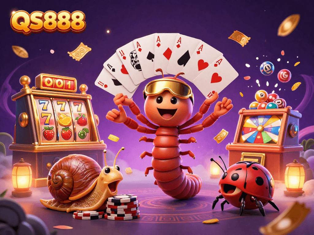 Experience thrilling gameplay at QS888 with vibrant gaming elements amidst an exciting casino atmosphere.