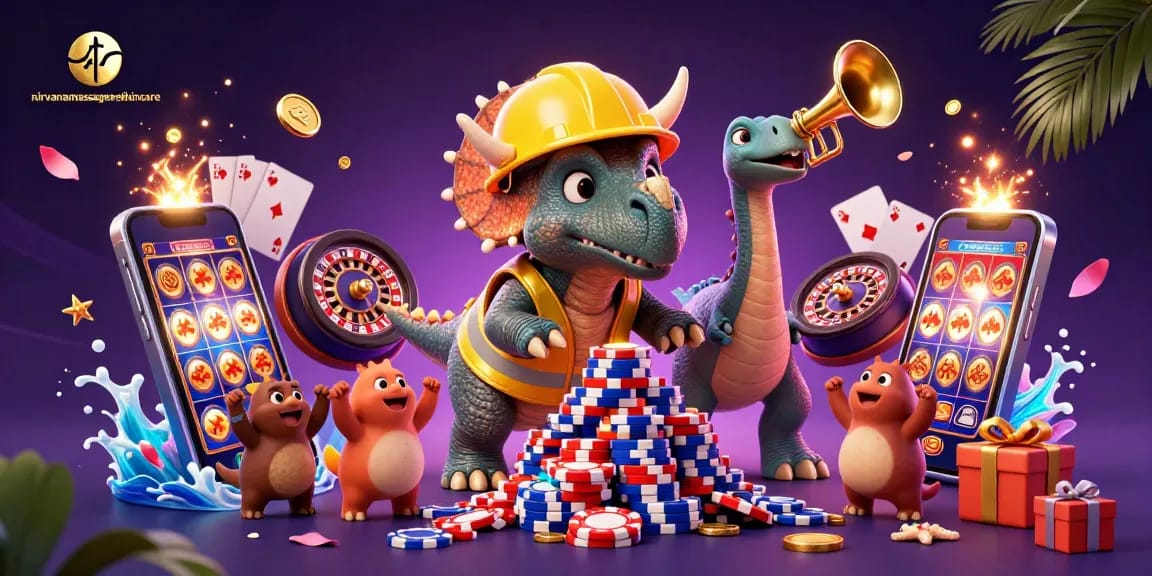 Join in the fun of nirvanamassageandskincare with bouncing coins as you roll the slot reels!