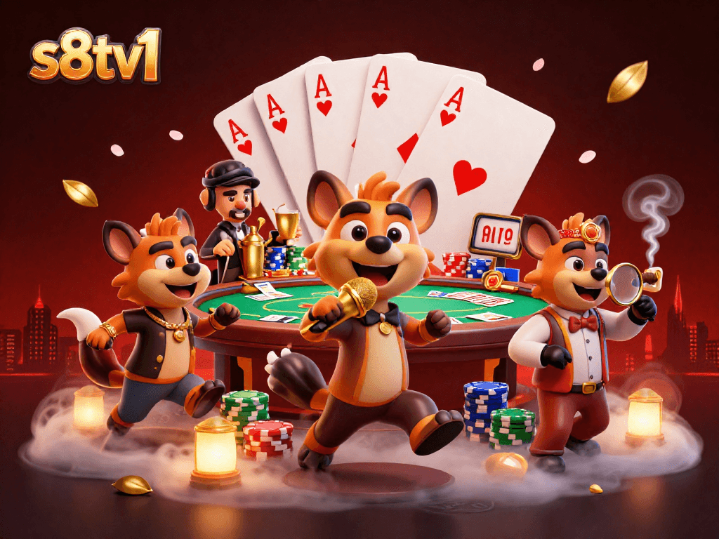 Experience the vibrant atmosphere of s8tv1 as hyenas entertain in a dynamic gaming scene.