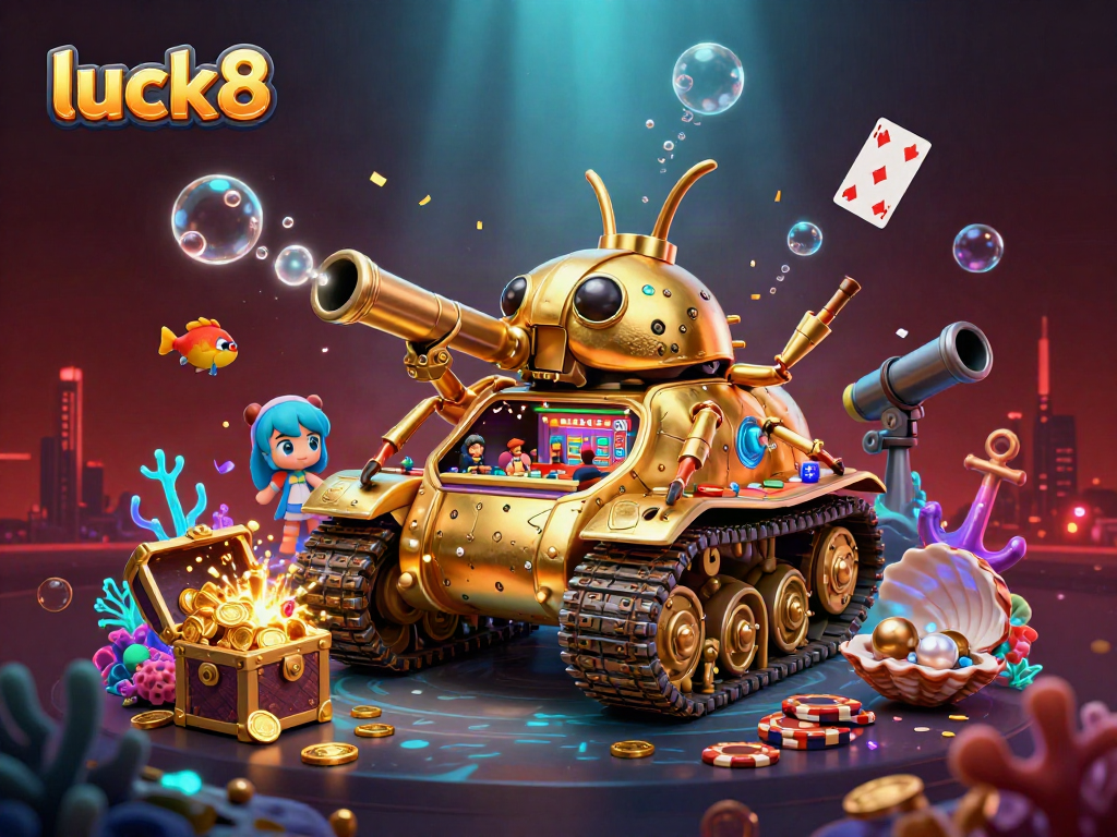 Engage with luck8 at a vibrant cartoon casino adventure featuring dynamic gaming elements.