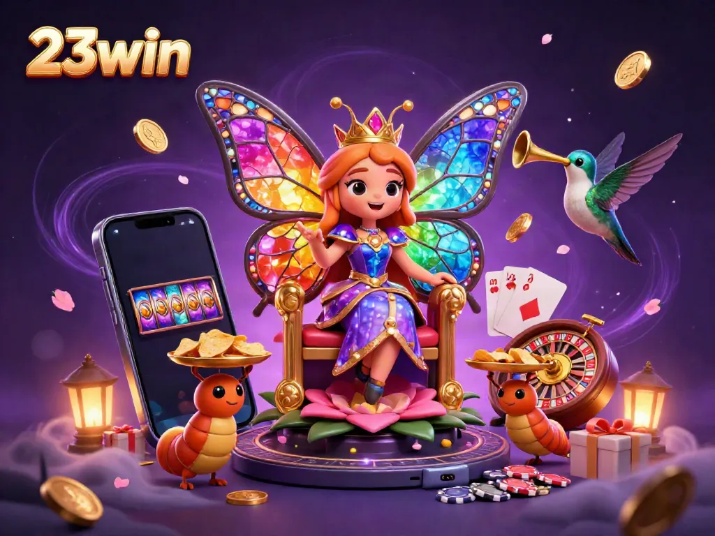 Experience thrilling gameplay with 23win and vibrant casino elements in a captivating scene.