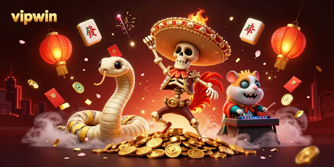 Experience the thrills of vipwin with a dynamic 3D casino scene showcasing engaging characters and exciting elements.