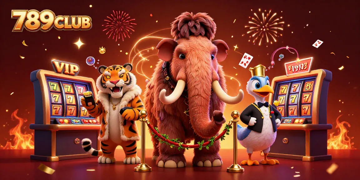 Experience the lively atmosphere of 789CLUB with a vibrant 3D casino scene featuring unique character interactions.