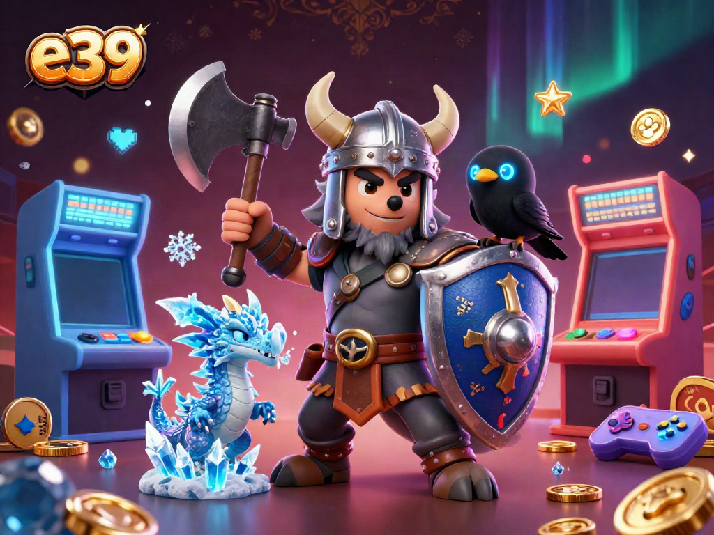 Engage in thrilling gameplay with e39's vibrant casino atmosphere and dynamic characters.