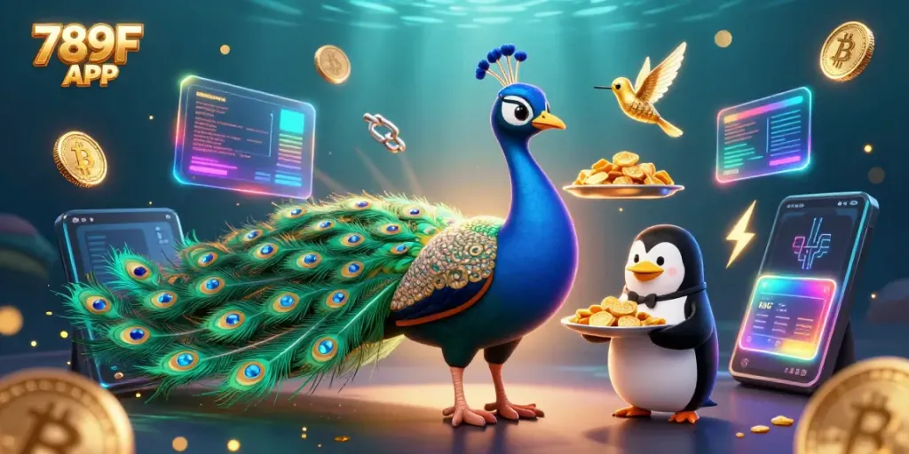 Experience the vibrant gameplay of 789F APP surrounded by dazzling 3D game elements.