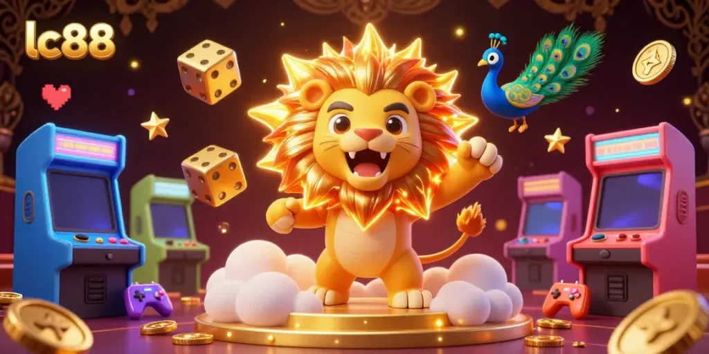 Play at LC88 and immerse in a captivating 3D casino world filled with vibrant game elements.