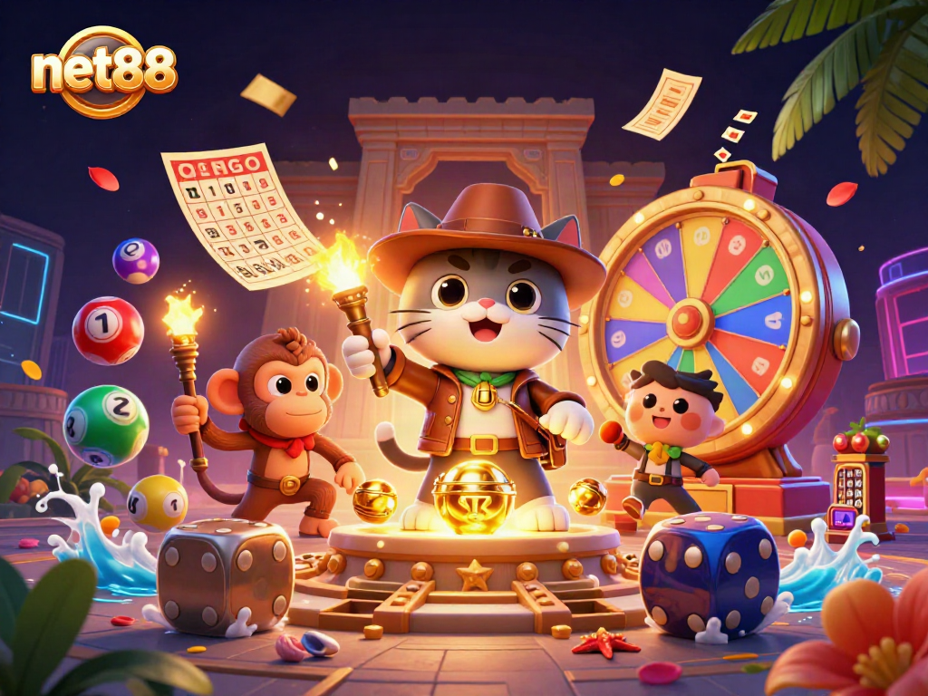 Generate excitement with net88 as you discover thrilling casino artifacts amidst vibrant lottery elements.