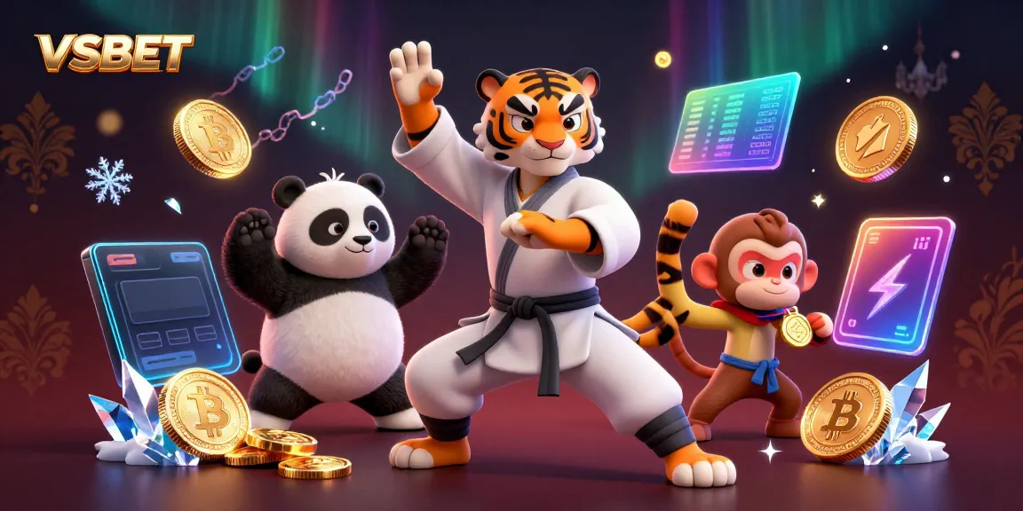 Experience the excitement of VSBET with a captivating 3D illustration showcasing vibrant casino elements and characters.