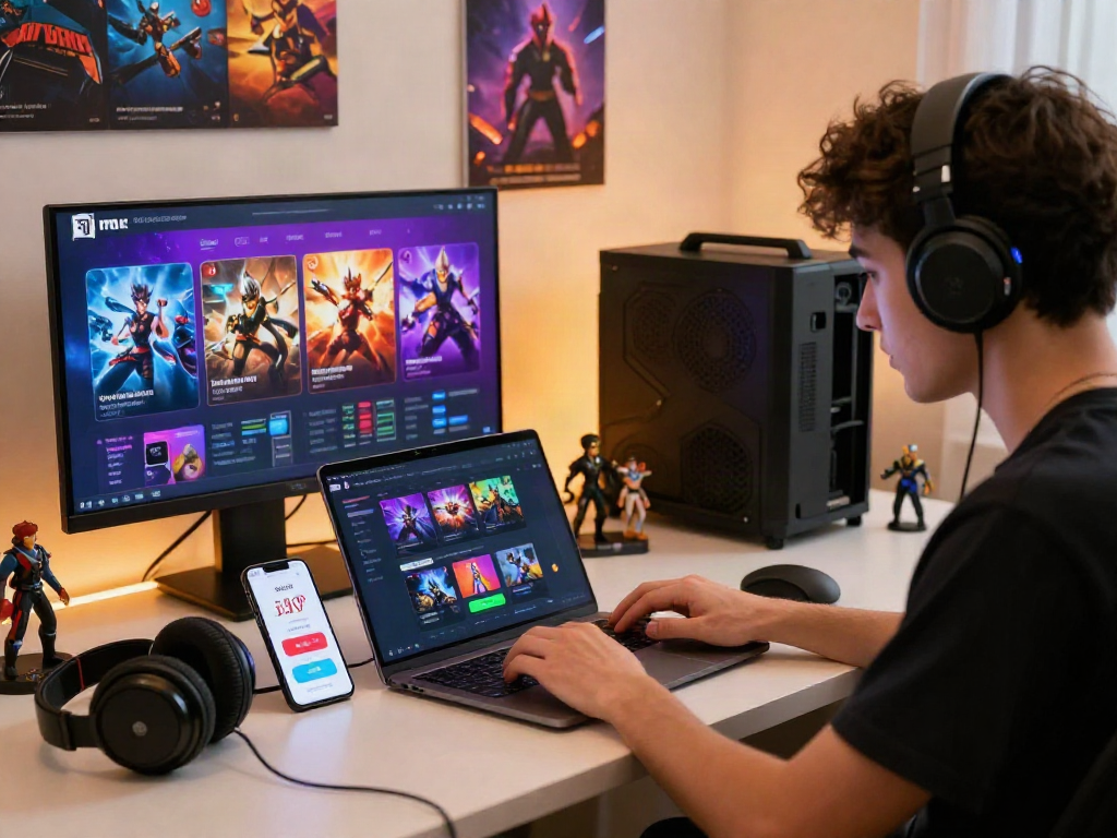Engaging digital marketplace for warung168 showcasing gaming products and vibrant entrepreneurial spirit.