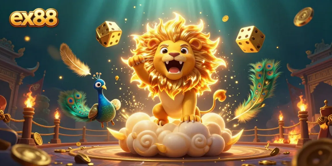 Experience thrilling wins with ex88 in this fantasy casino scene, showcasing vibrant characters and dynamic elements.