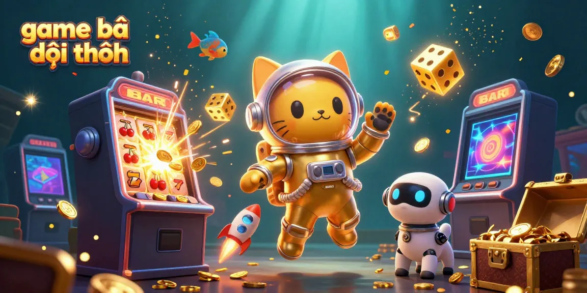 Experience game bài đổi thưởng with vibrant visuals, slots bursting with coins and colorful characters in action.