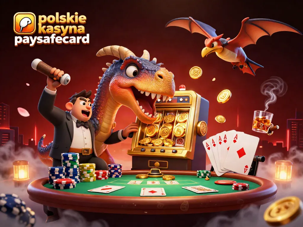 Experience polskie kasyna online paysafecard as a dinosaur heads for jackpot coins at the casino.