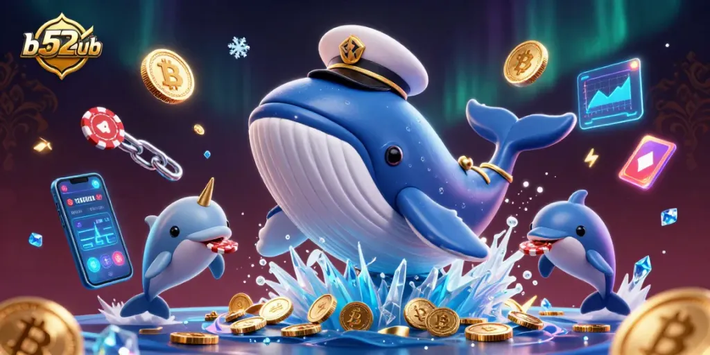 Win big with b52clubb's thrilling casino experience featuring a whimsical underwater scene.