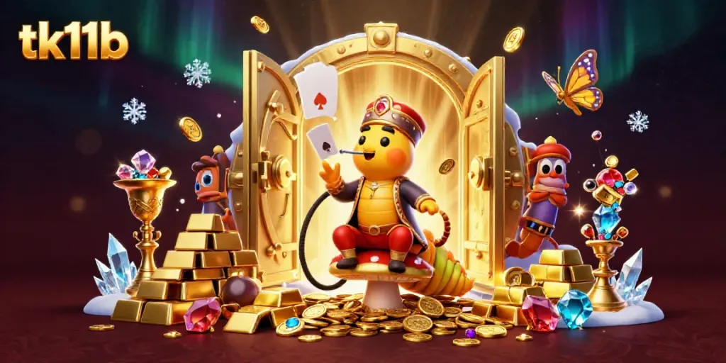 Elevate your game at tk11b with vibrant casino-themed 3D illustration showcasing excitement and rewards.