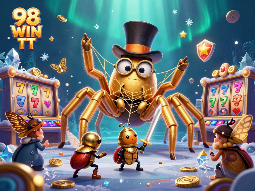Experience the thrilling 98 WIN TT casino scene with vibrant animations and dynamic elements.