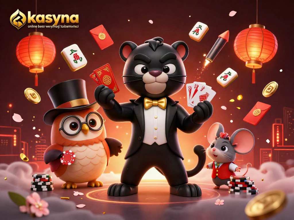 Engage with kasyna online bez weryfikacji tożsamości through an exciting scene of characters and casino elements in a vibrant atmosphere.