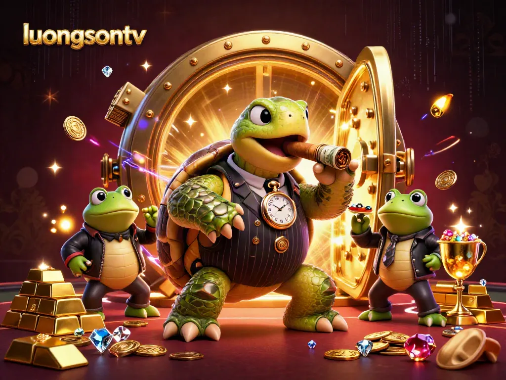 Engage in high-stakes fun with luongsontv's vibrant casino scene featuring dynamic cartoon characters.