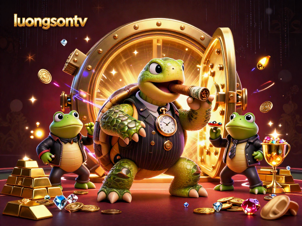 Engage in high-stakes fun with luongsontv's vibrant casino scene featuring dynamic cartoon characters.