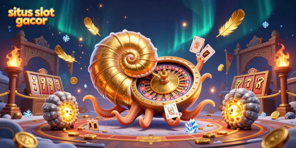 Experience exhilarating gameplay with situs slot gacor in a vibrant 3D casino scene full of winning elements