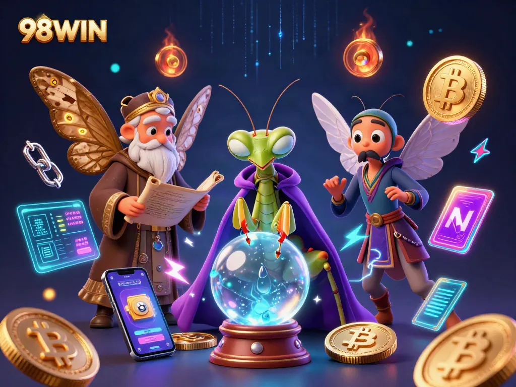 Experience thrilling wins at 98WIN with vibrant casino action and mystical elements.