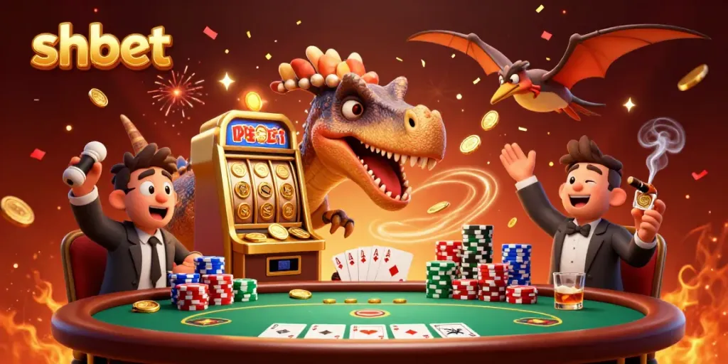 Experience thrilling jackpots at shbet with fun characters celebrating a big win!