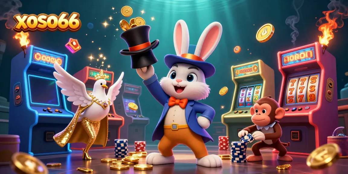 xoso66 players experience the excitement of winning through thrilling casino games with vibrant characters and dazzling elements.