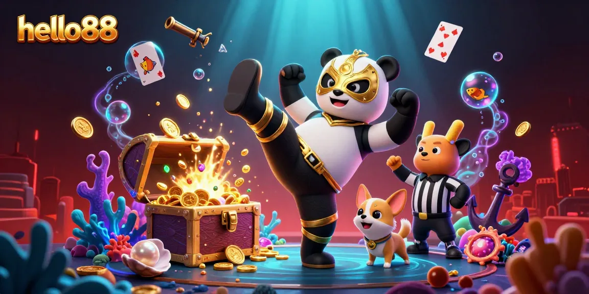 Experience exciting gameplay with hello88 in this vibrant casino scene filled with action and energy.