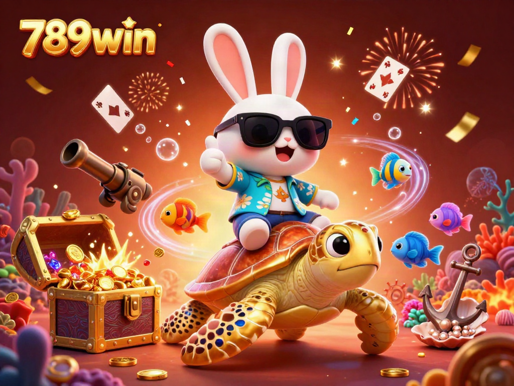 Engage with 789win's thrilling underwater adventure featuring a lucky rabbit and golden sea turtle.
