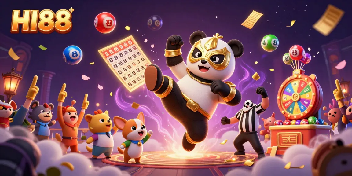 Experience winning excitement at HI88 with dynamic cartoon characters in a lively casino scene.