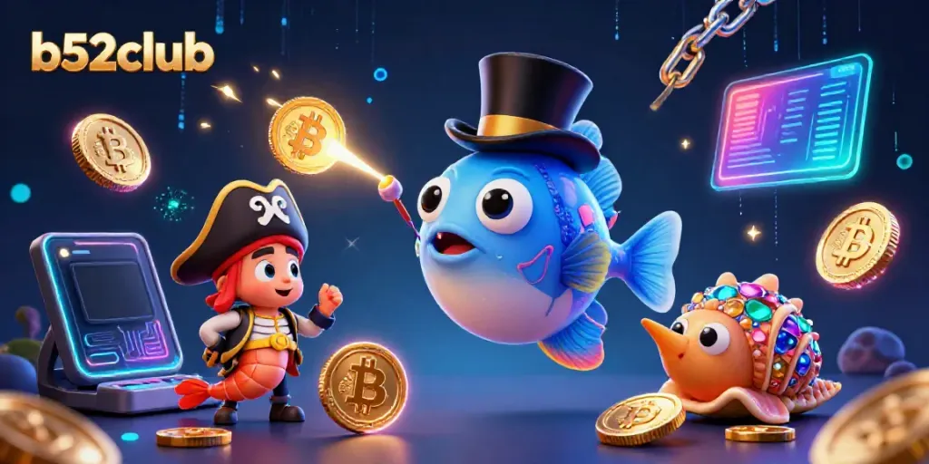 Engage in thrilling gameplay with b52club's underwater adventure featuring a treasure-laden snail and glimmering coins.