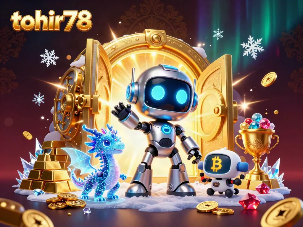 Join the exciting gameplay at tohir78 with an engaging 3D illustration featuring casino treasures and characters.