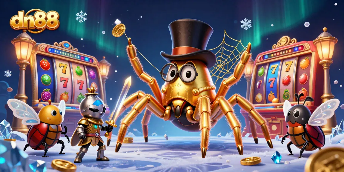 Experience thrills at dn88 with vibrant slots and a brave knight in a magical casino setting