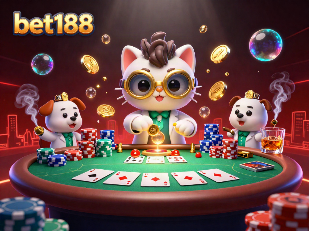 Experience thrilling poker action with bet188 in an engaging 3D casino adventure.