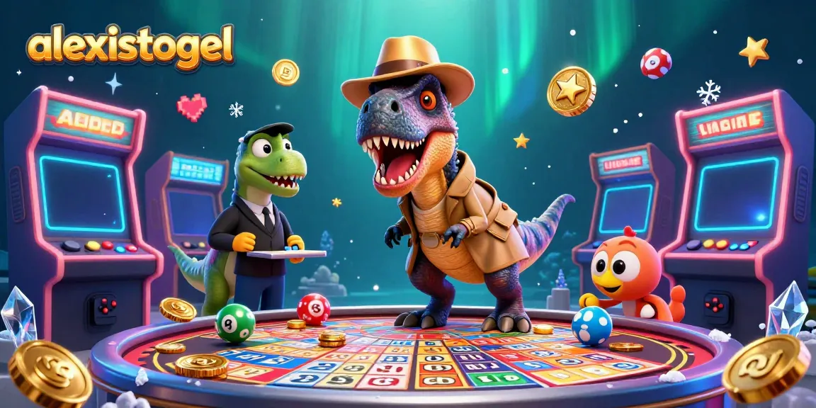 Bermain bingo dengan alexistogel sambil menghadapi rintangan di meja lotere yang penuh warna.