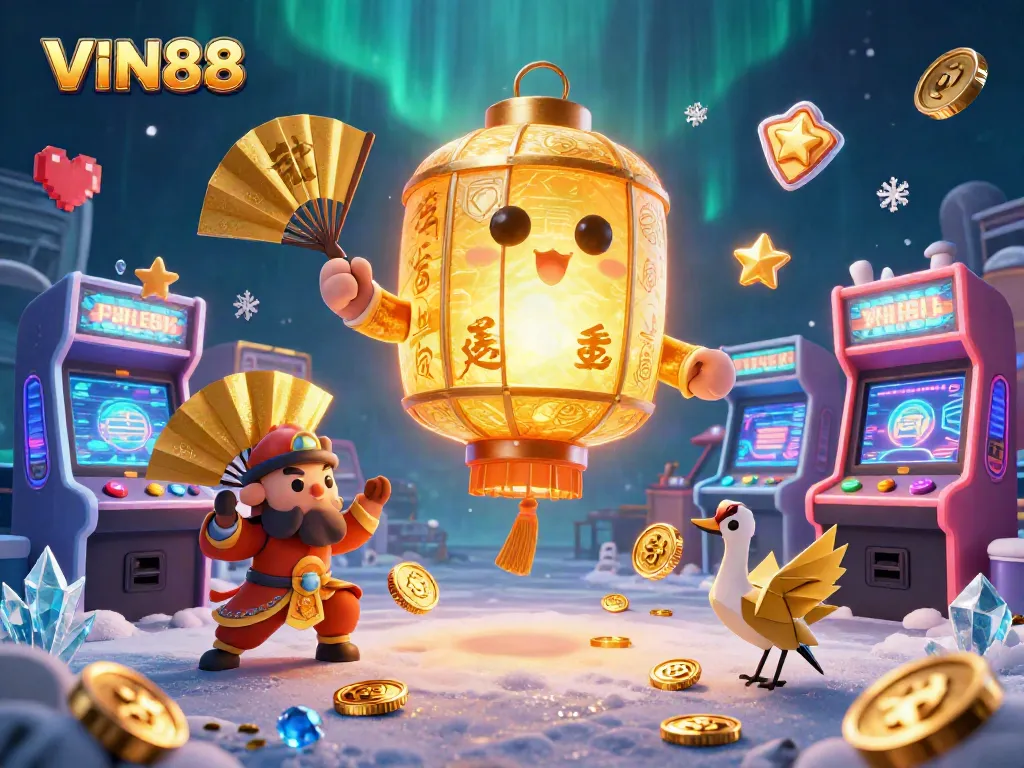 Experience the magic of VIN88 casino with vibrant 3D elements and exciting game themes.