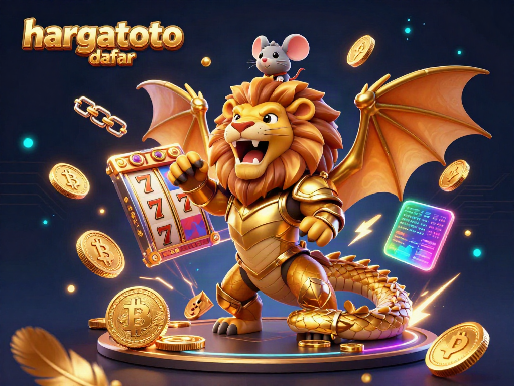 Experience hargatoto daftar's dynamic casino excitement with this vibrant 3D chimera scene.