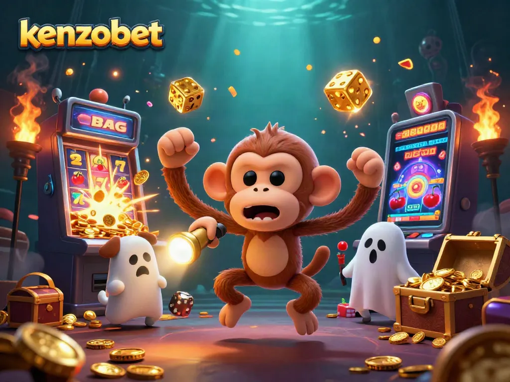 Engage with kenzobet's thrilling online casino experience featuring dynamic game elements and characters.