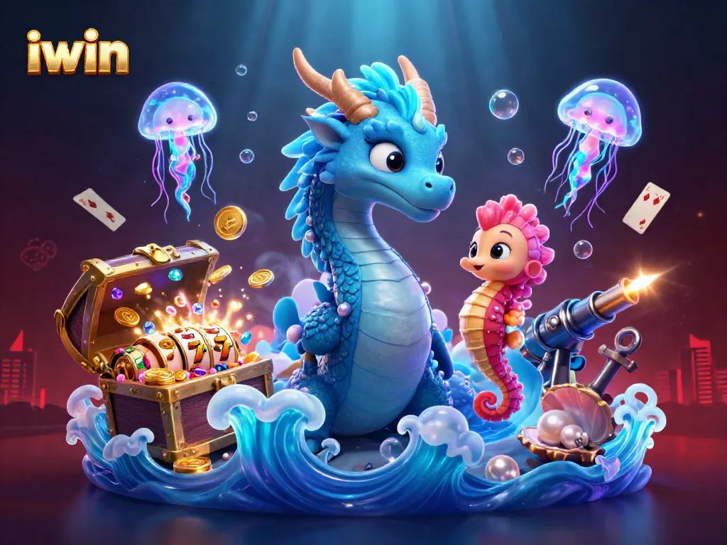 Enhance your gaming at iwin with a vibrant underwater casino scene packed with adventure.