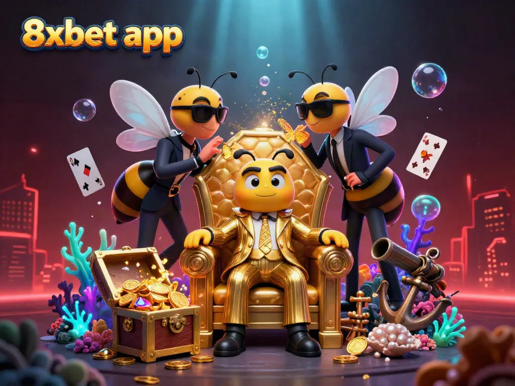 Experience thrilling action in the engaging 8xbet app with vibrant characters and casino elements.